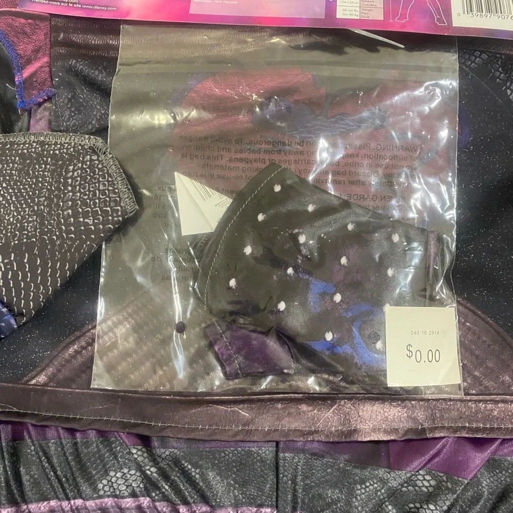 Disney Mal Costume in Teal, Purple & Black